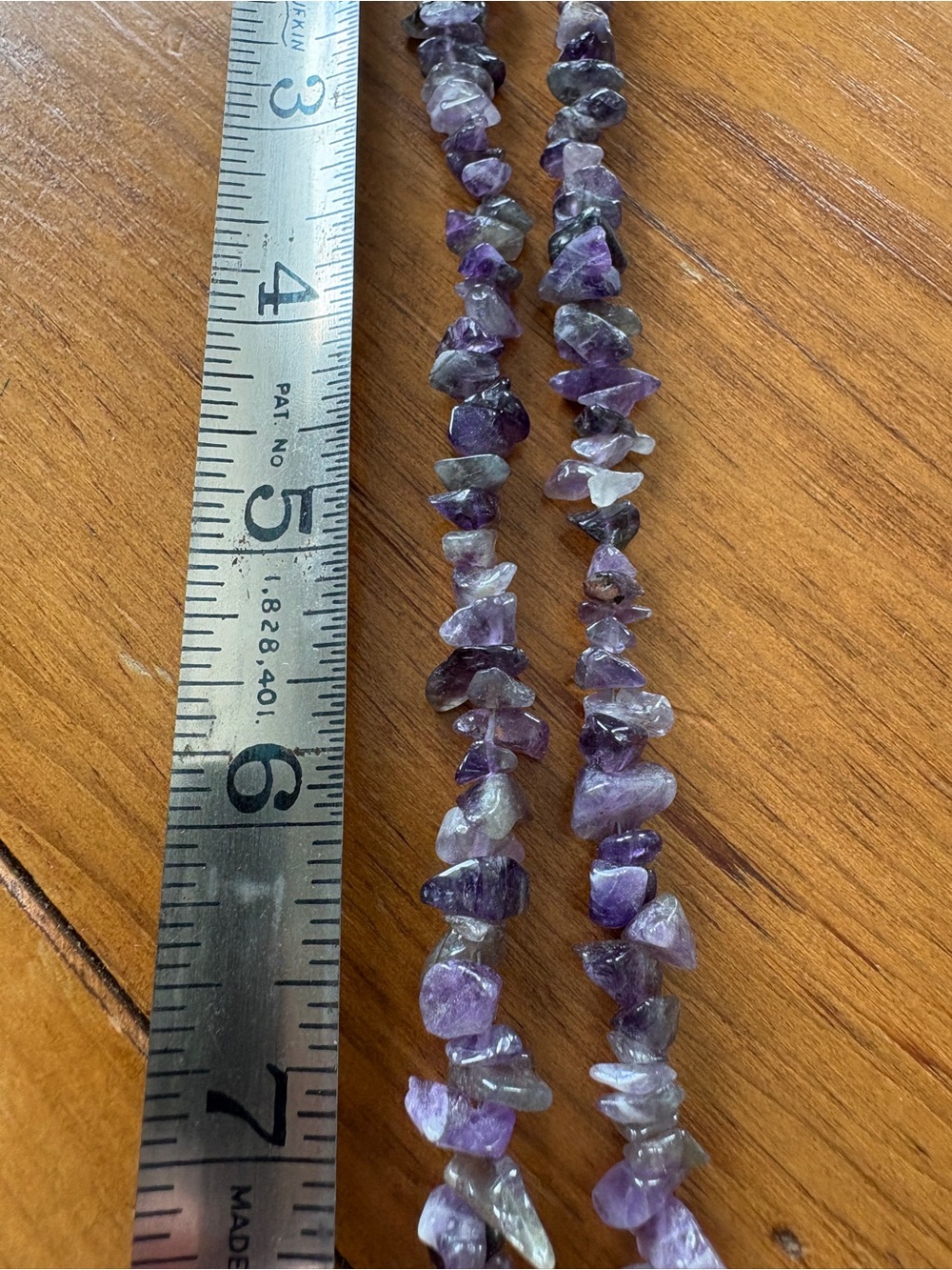 Vintage Amethyst Chip Necklace with Quartz Crystal Pendant – 17” - Picture 8 of 9